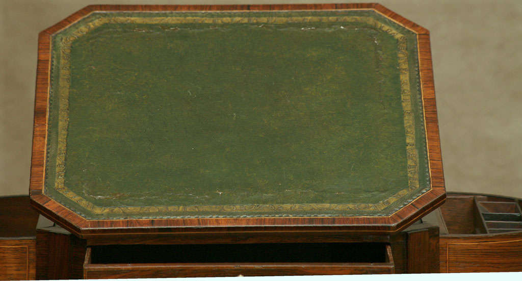 Inlaid English Regency Rosewood Writing Table, Ca. 1825 1
